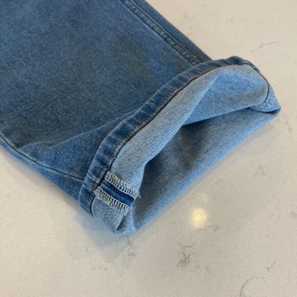 DJERF selvedge Jeans Mid-Wash Blue High Rise Extra Long Stretch Denim Size 27 - Picture 13 of 13